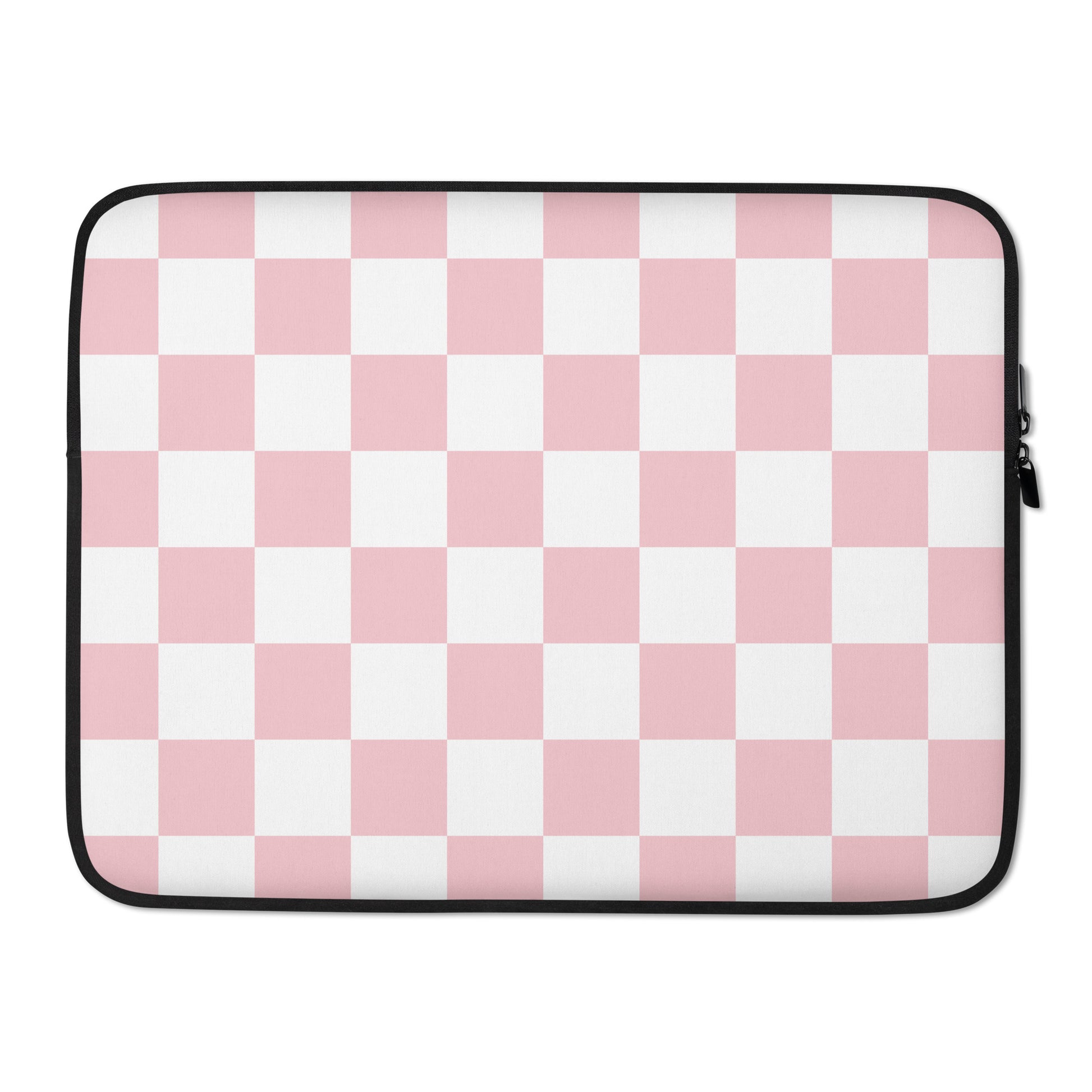 Pastel Pink Checkered Macbook Sleeve 15″
