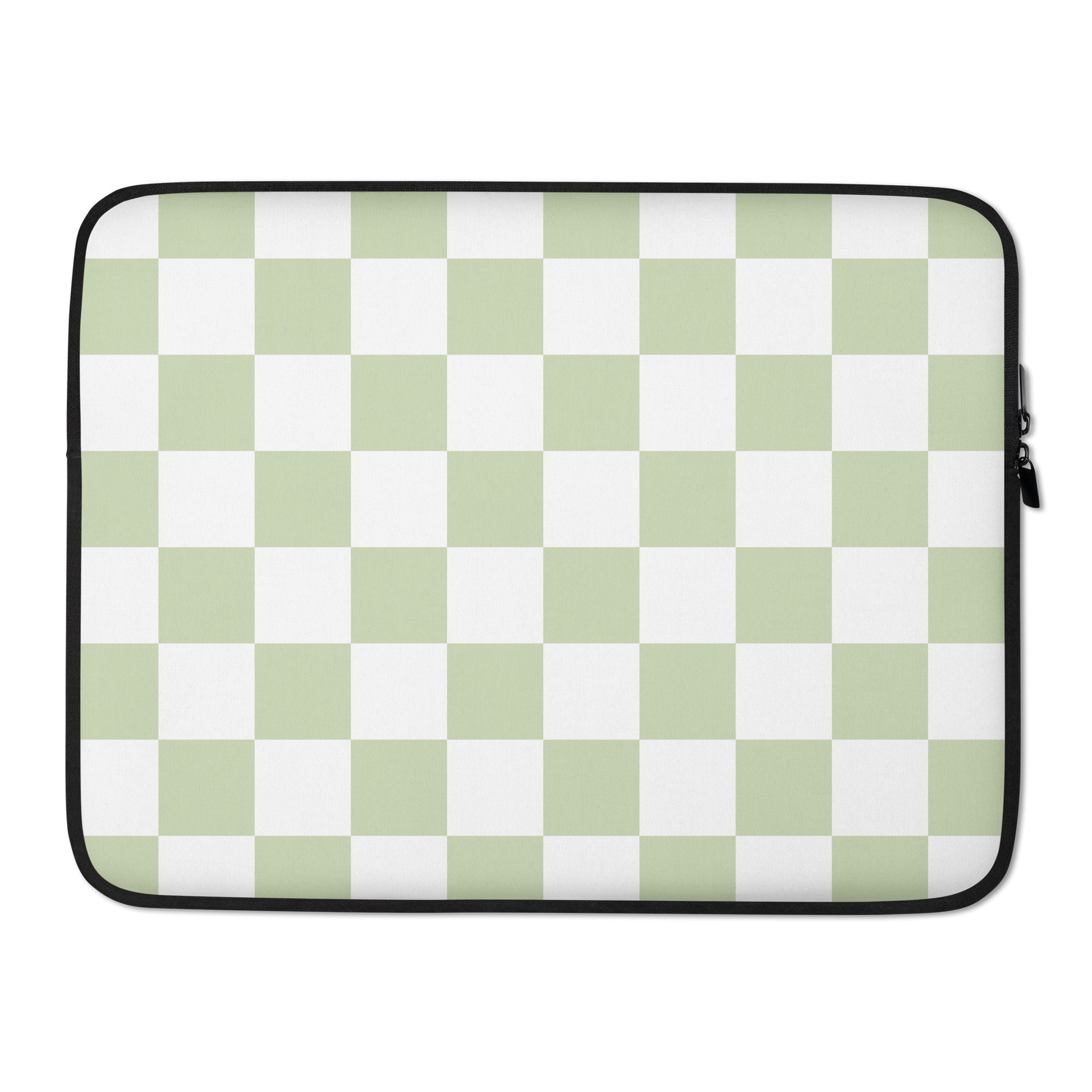 Pastel Green Checkered Macbook Sleeve 15″