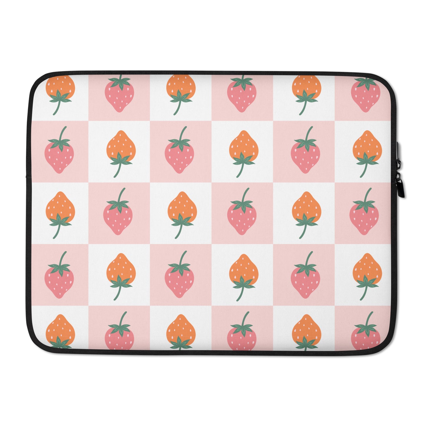 Strawberry Checkered Macbook Sleeve 15″