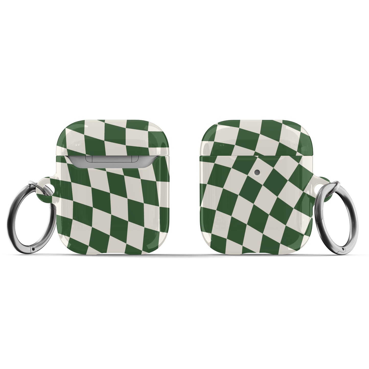 Green Wavy Checkered AirPods Case