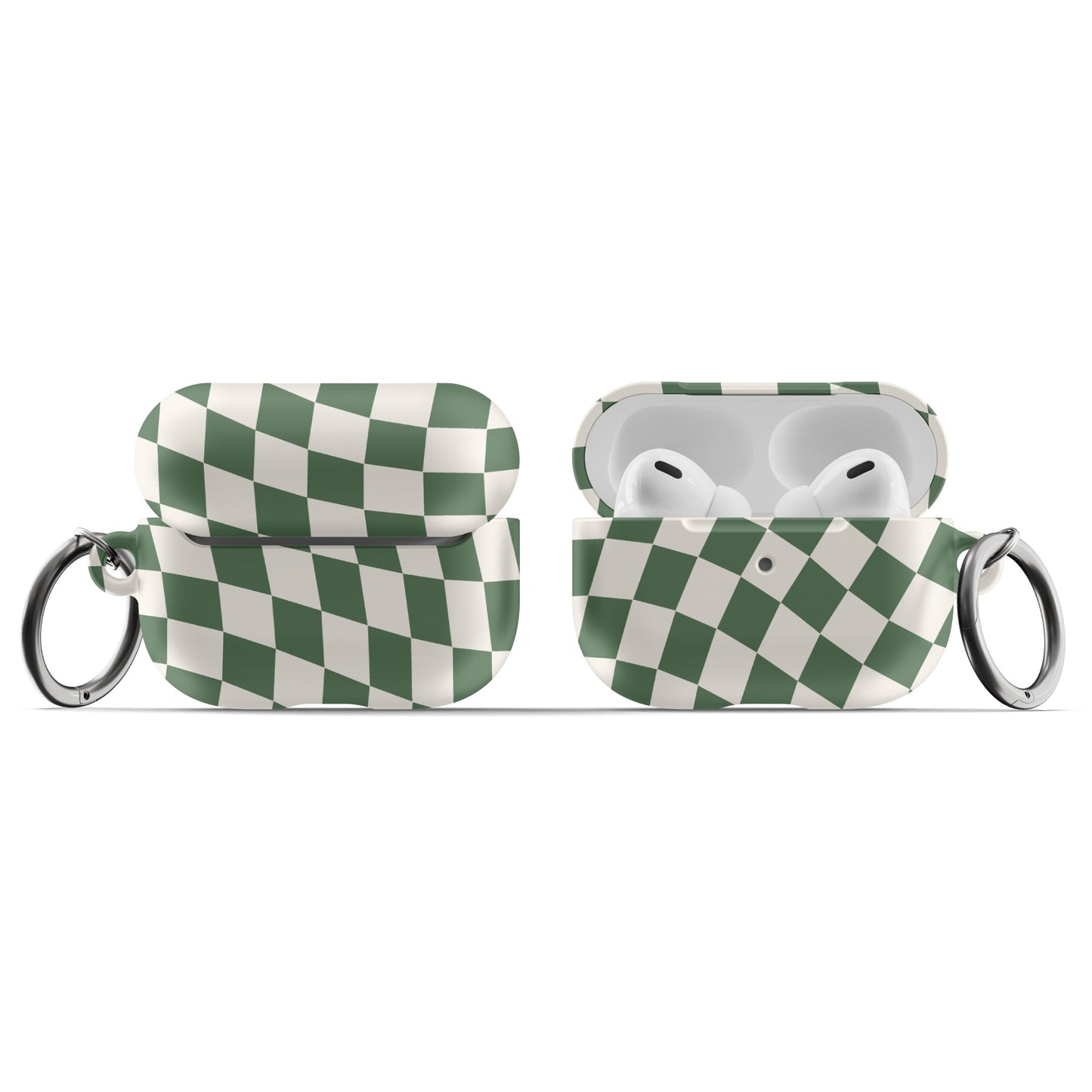 Green Wavy Checkered AirPods Case