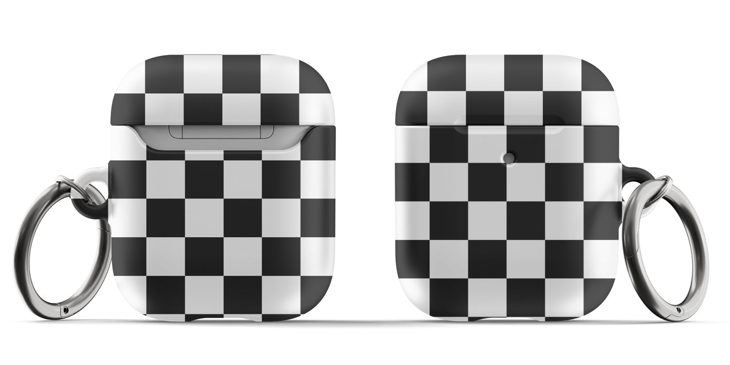 Black & White Checkered AirPods Case