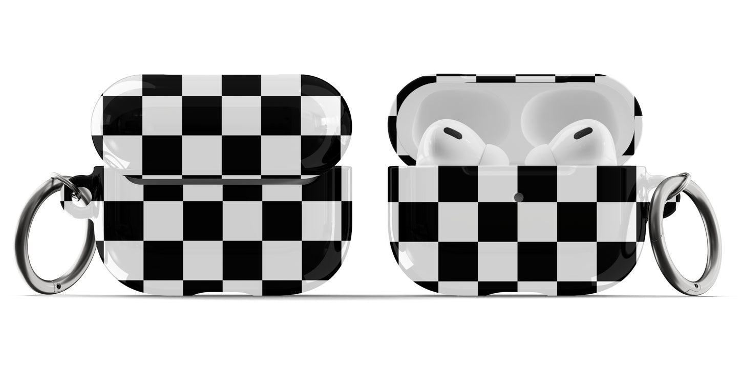 Black & White Checkered AirPods Case