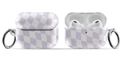 Purple Wavy Checkered AirPods Case