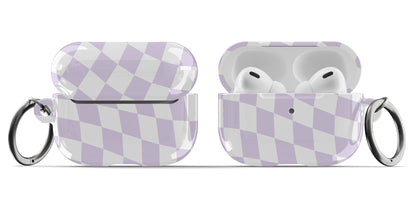 Purple Wavy Checkered AirPods Case