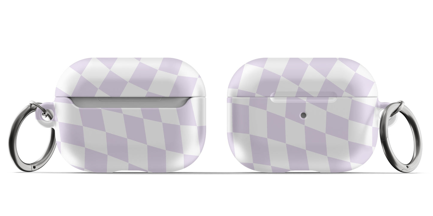 Purple Wavy Checkered AirPods Case