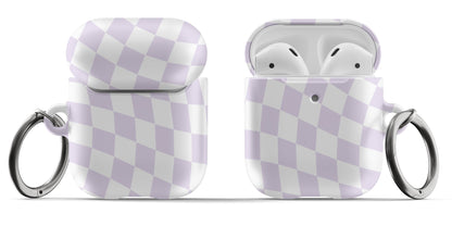 Purple Wavy Checkered AirPods Case