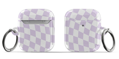 Purple Wavy Checkered AirPods Case