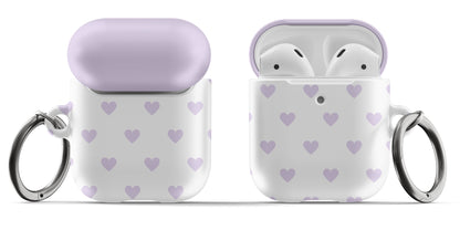 Purple Hearts AirPods Case