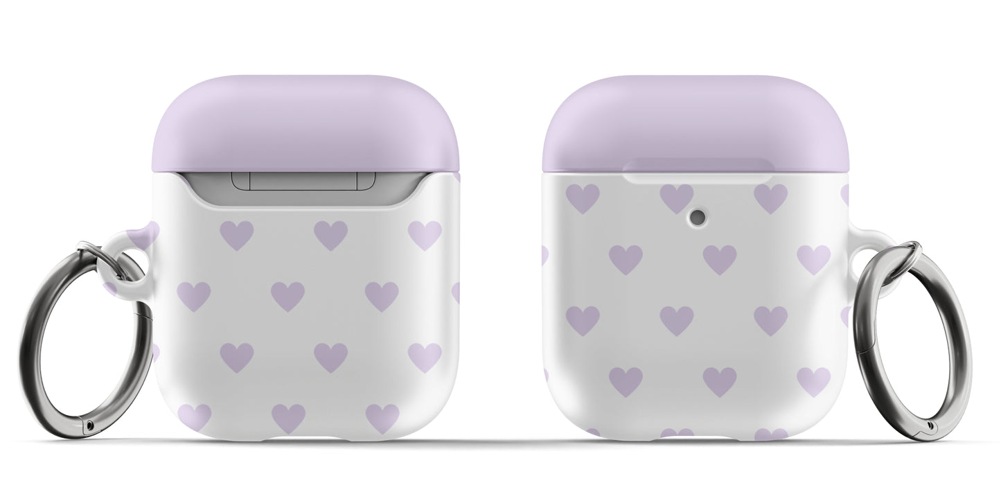 Purple Hearts AirPods Case