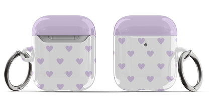 Purple Hearts AirPods Case