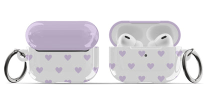 Purple Hearts AirPods Case