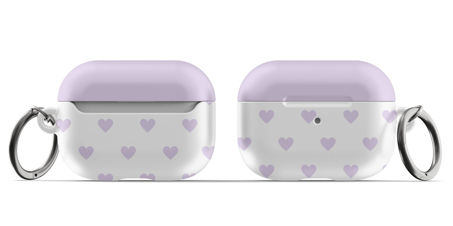 Purple Hearts AirPods Case