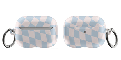 Pink & Blue Wavy Checkered AirPods Case