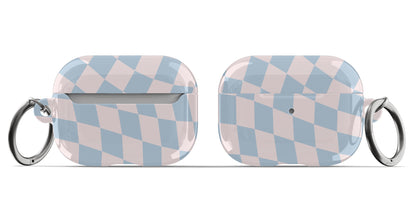 Pink & Blue Wavy Checkered AirPods Case