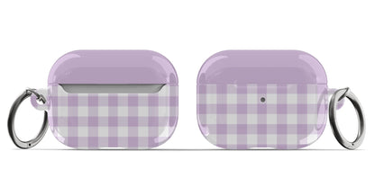 Purple Gingham AirPods Case