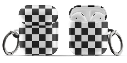 Black & White Checkered AirPods Case