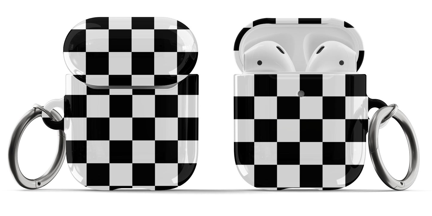 Black & White Checkered AirPods Case