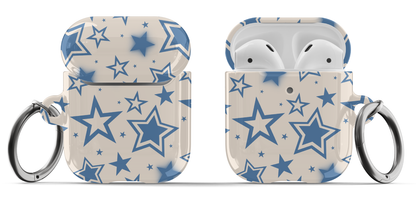 Blue & Beige Stardust AirPods Case