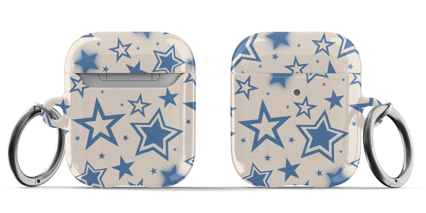 Blue & Beige Stardust AirPods Case