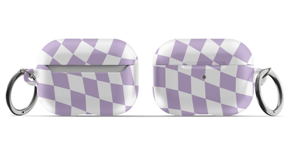 Dark Purple Wavy Checkered AirPods Case