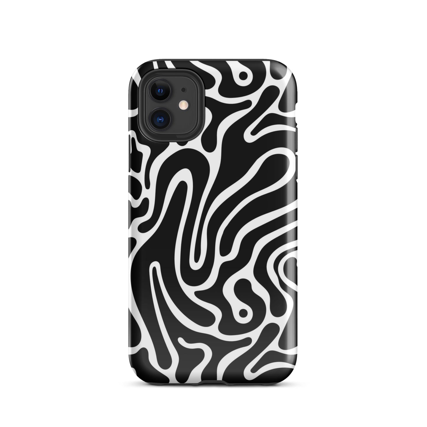 Wavy Noir iPhone Case iPhone 11 Glossy