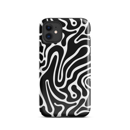 Wavy Noir iPhone Case iPhone 11 Glossy