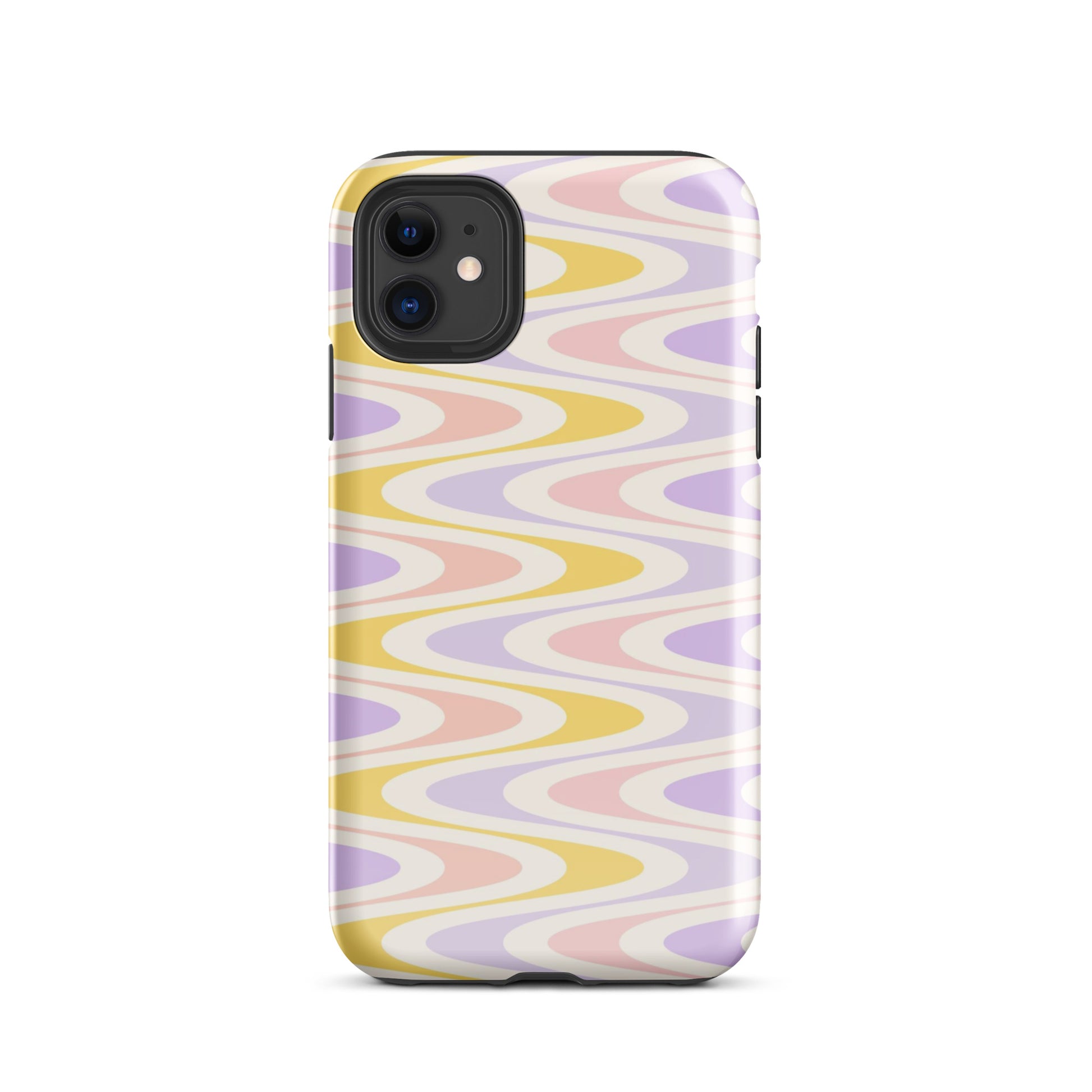 Pastel Retro Wavy iPhone Case iPhone 11 Glossy