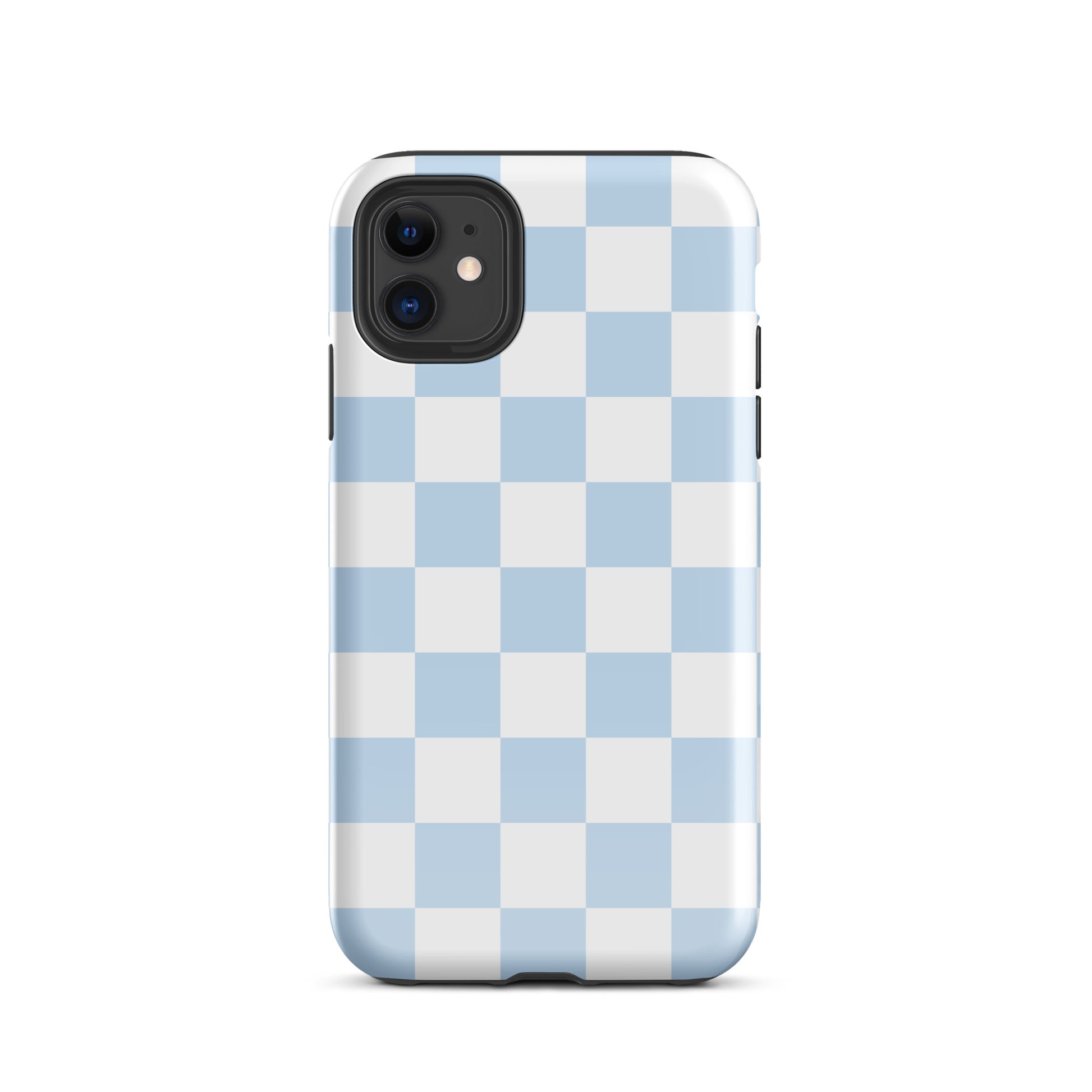 Pastel Blue Checkered iPhone Case iPhone 11 Glossy