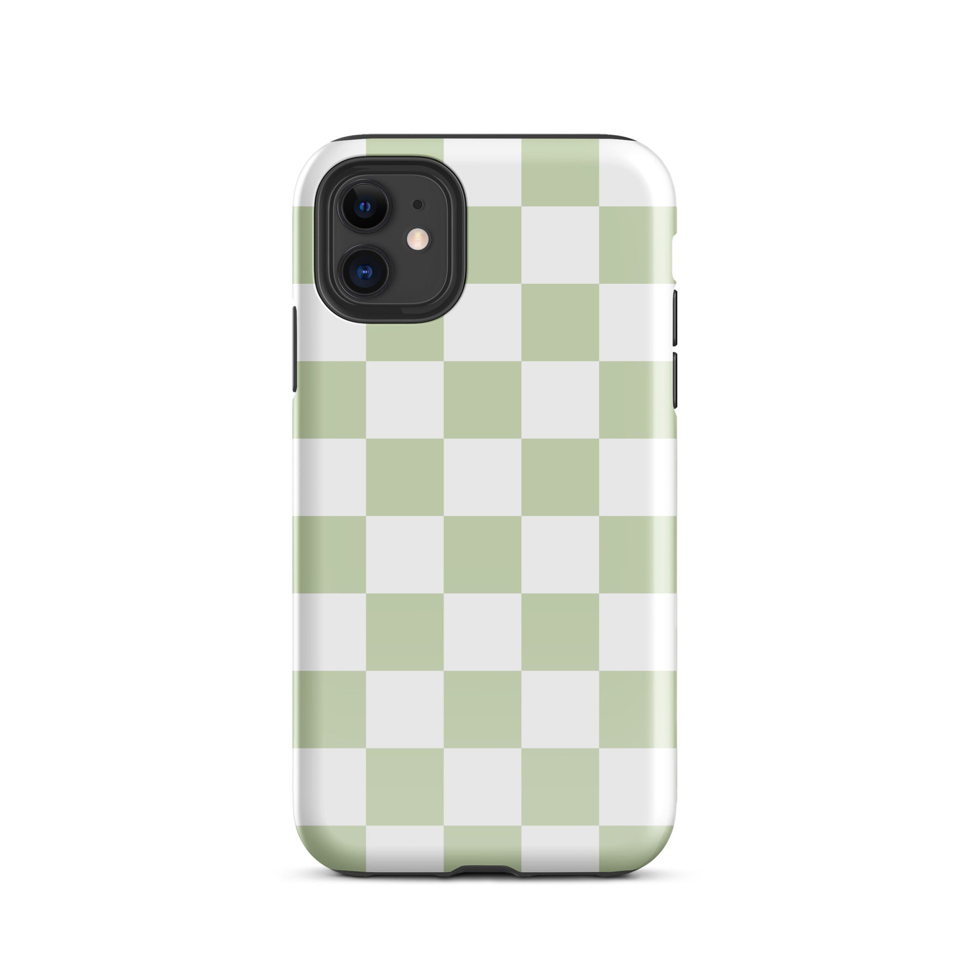 Pastel Green Checkered iPhone Case iPhone 11 Glossy