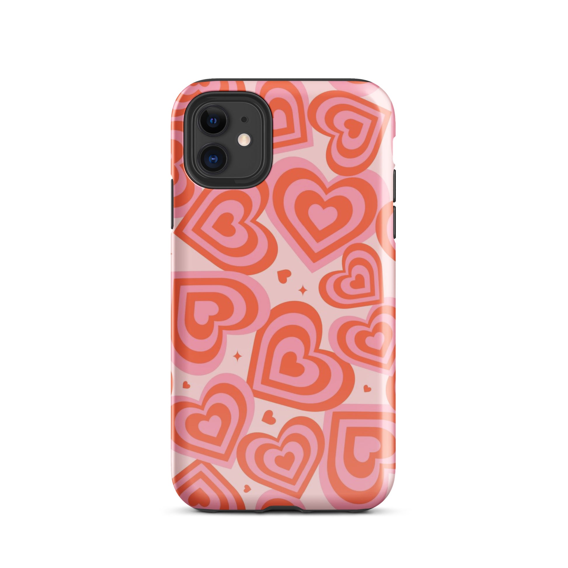 Pink & Red Hearts iPhone Case iPhone 11 Glossy