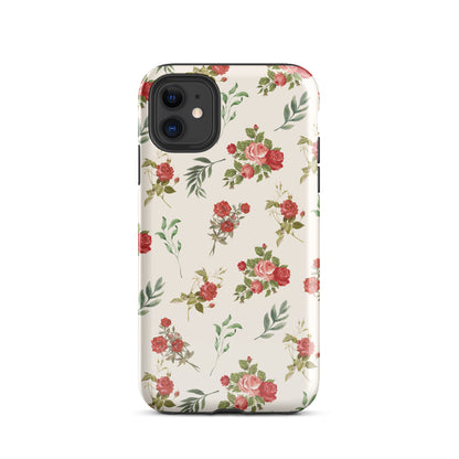 Red Vintage Roses iPhone Case