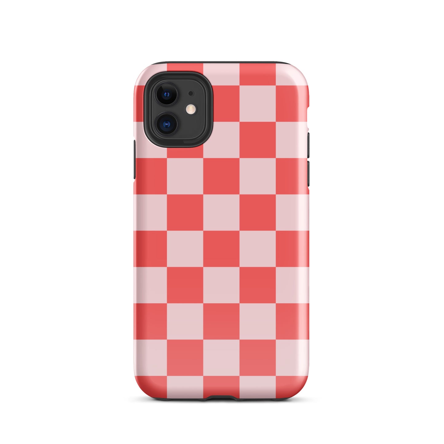 Red & Pink Checkered iPhone Case