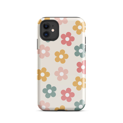 Boho Retro Flowers iPhone Case