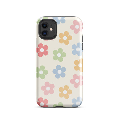 Preppy Retro Flowers iPhone Case