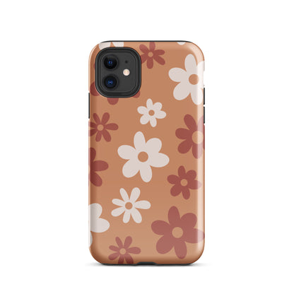 Brown Flower Power iPhone Case