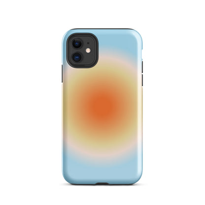 Orange & Blue Aura iPhone Case