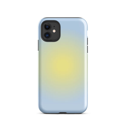 Yellow & Blue Aura iPhone Case