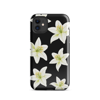 Black Tiger Lily iPhone Case