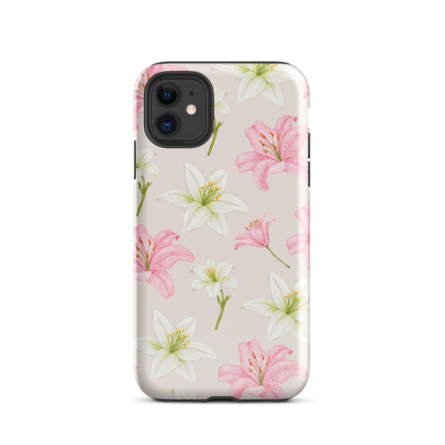 Beige Tiger Lily iPhone Case