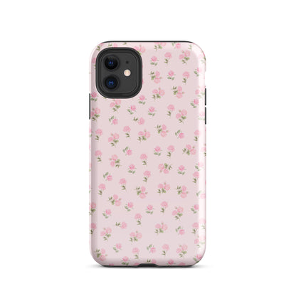 Pink Ditsy Roses iPhone Case