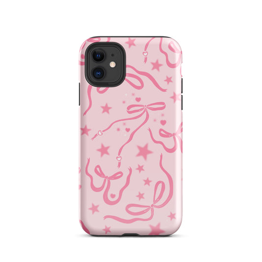 Pink Cosmic Bows iPhone Case