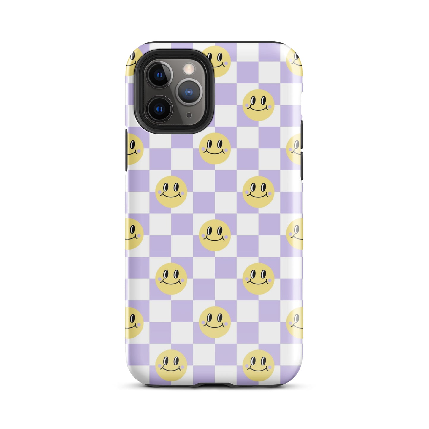 Checkered Smiley Faces iPhone Case Glossy iPhone 11 Pro
