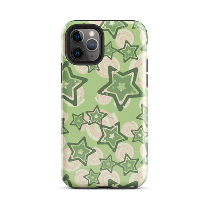Y2K Green Star iPhone Case iPhone 11 Pro Glossy