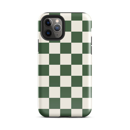 Green Checkered iPhone Case iPhone 11 Pro Glossy