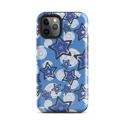 Y2K Blue Star iPhone Case iPhone 11 Pro Glossy