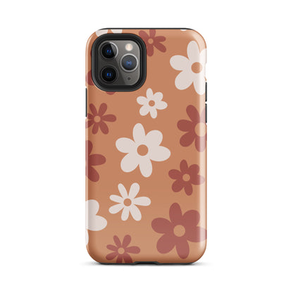 Brown Flower Power iPhone Case