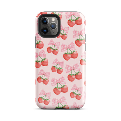 Strawberry Bows iPhone Case