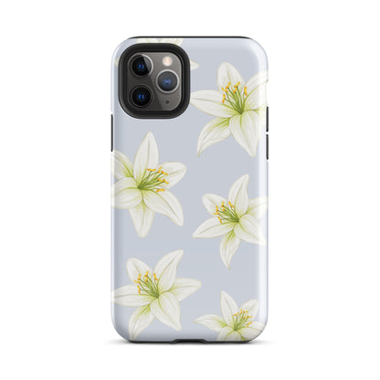 Blue Tiger Lily iPhone Case