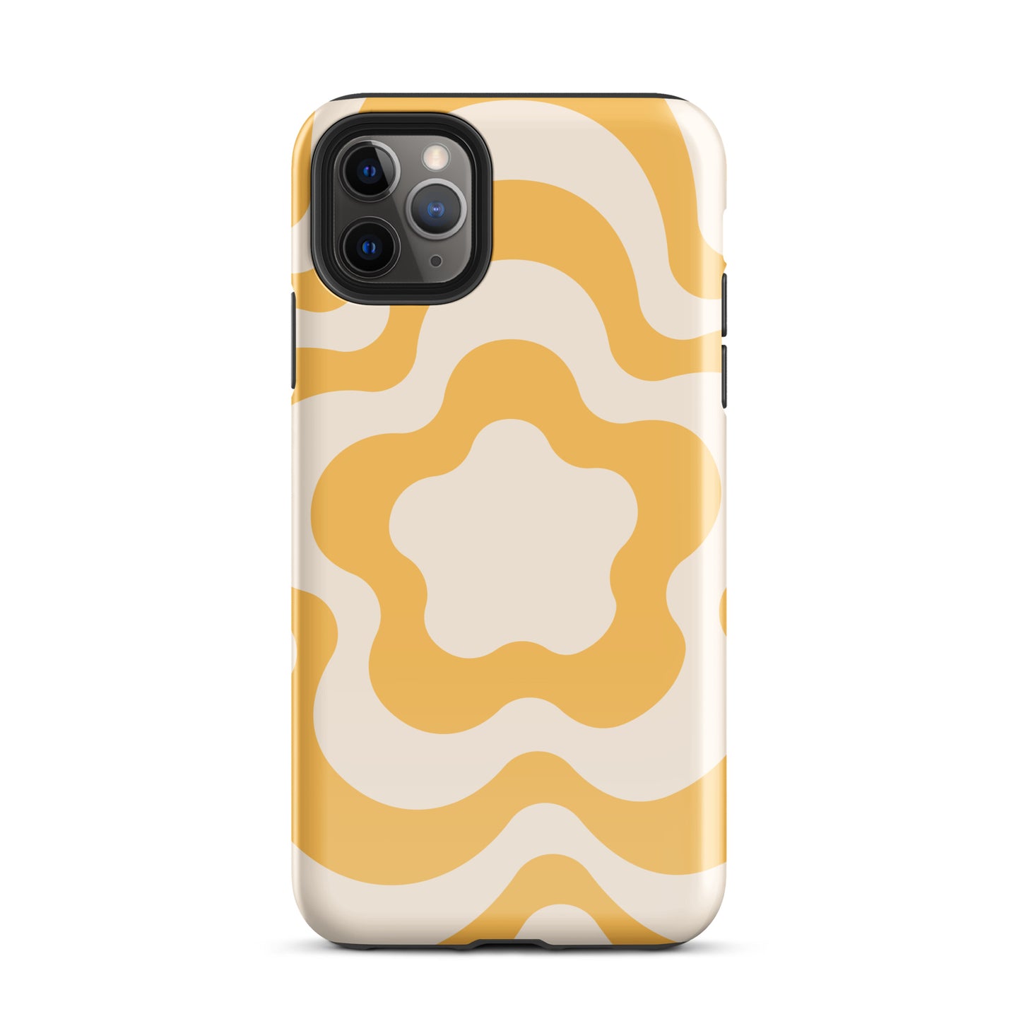 Yellow Retro Flowers iPhone Case iPhone 11 Pro Max Glossy